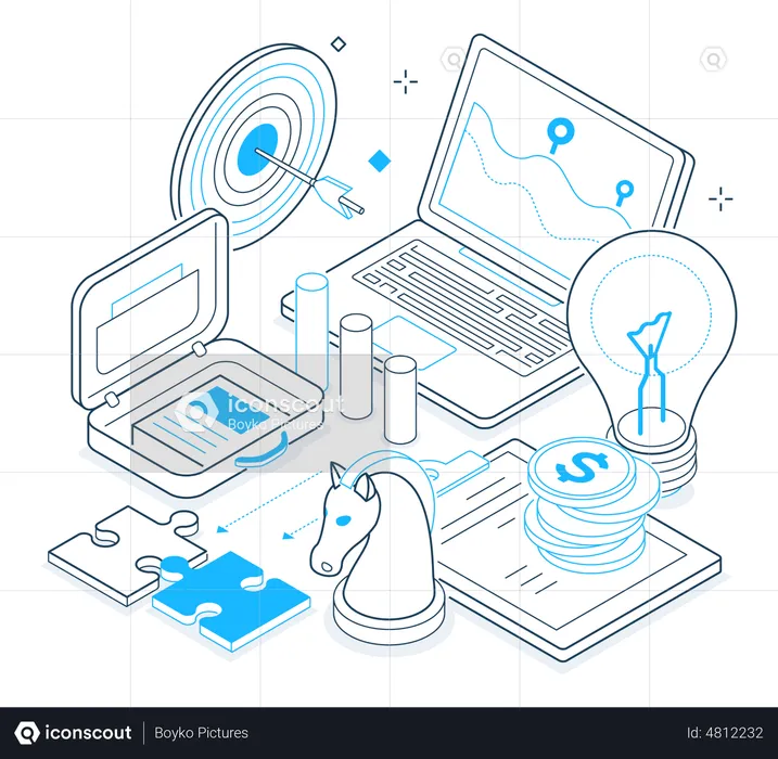 Geschäftsstrategie  Illustration