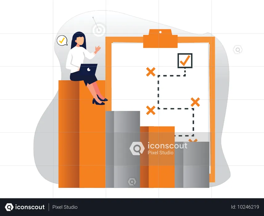 Business-Team diskutiert Strategiepläne  Illustration