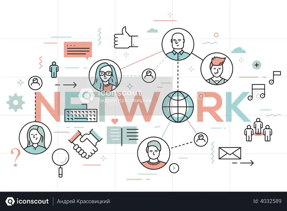 Geschäftliches Networking  Illustration