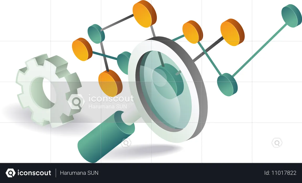 Geschäftswachstums- und Datenanalyst  Illustration