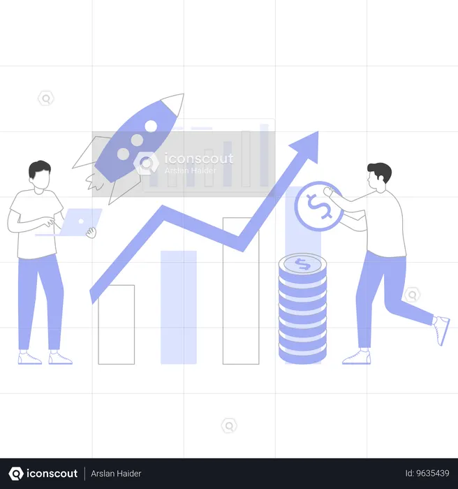 Strategien für Unternehmenswachstum  Illustration