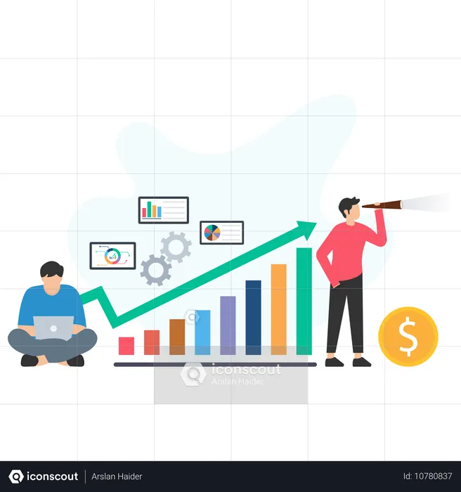 Unternehmenswachstumsvision  Illustration