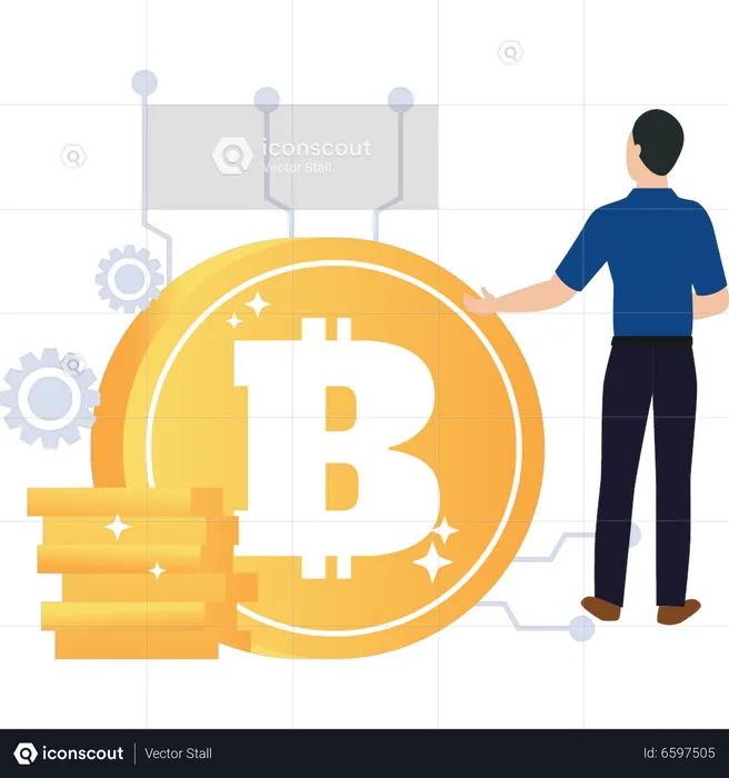 Gestión de bitcoins  Ilustración