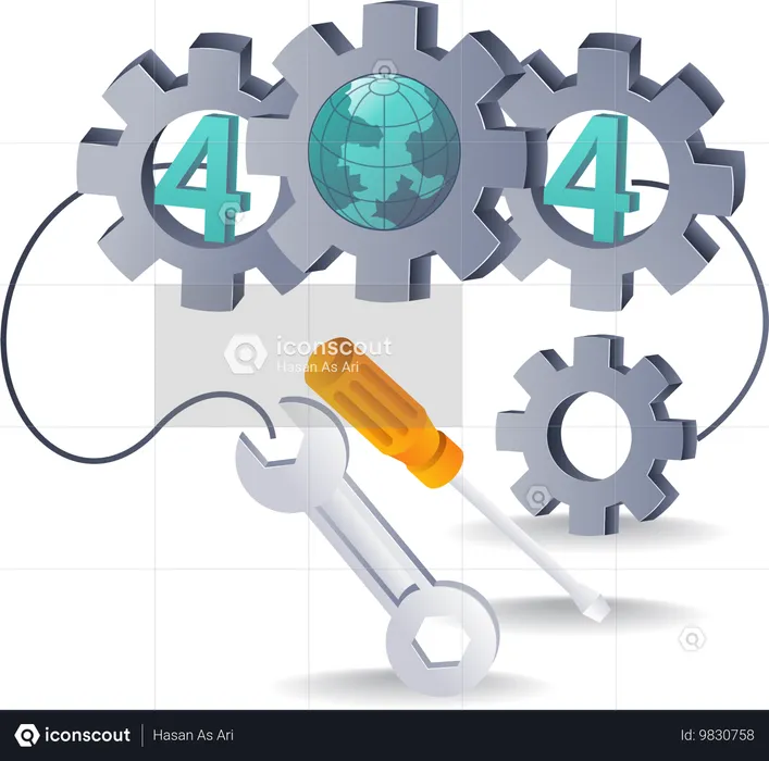 Gestión de errores 404 en sistemas tecnológicos  Ilustración