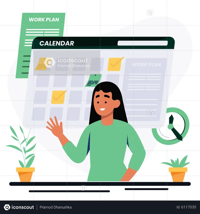 Gestión de horarios  Ilustración