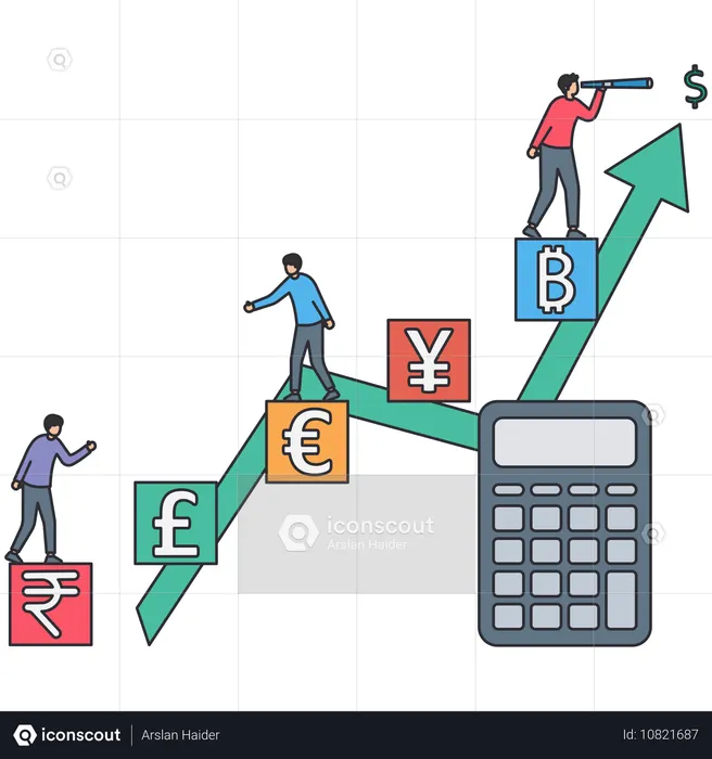 Gestión del flujo de caja o depósito financiero  Ilustración