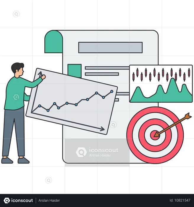 Gestión financiera o análisis de datos  Ilustración