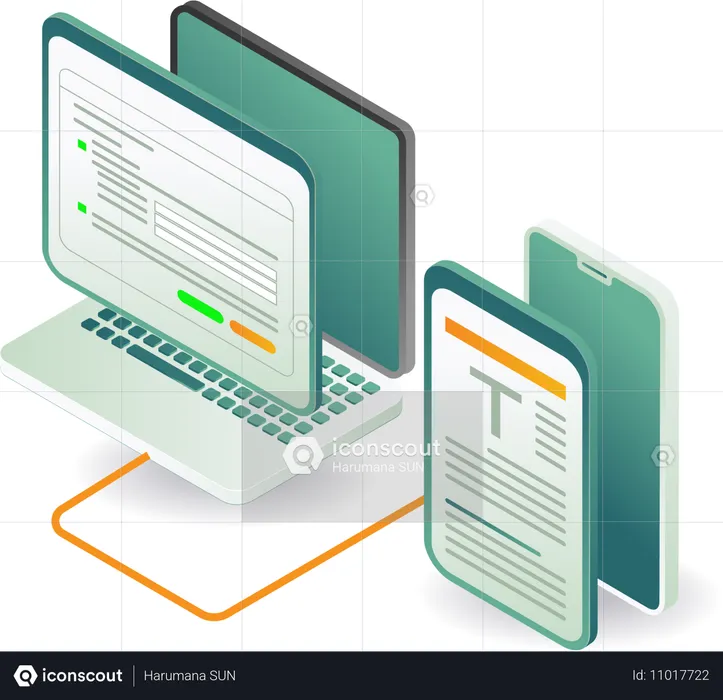 Gestion de la technologie informatique avec les smartphones  Illustration