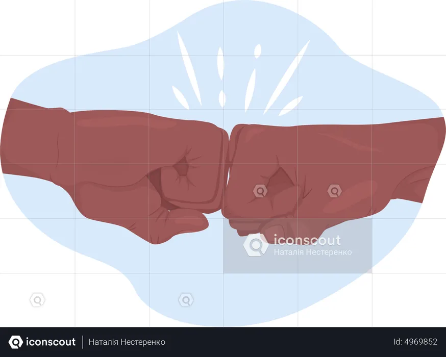 Gesto de soco  Ilustração