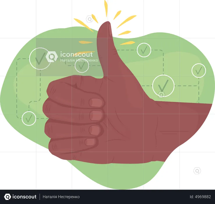 Gesto positivo  Ilustração