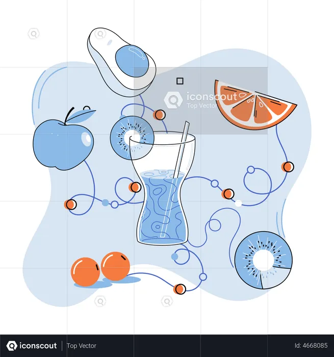 Gesundes Detox-Essen  Illustration