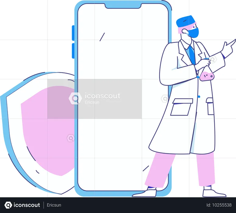 Vom Arzt unterschriebenes Gesundheitsformular  Illustration