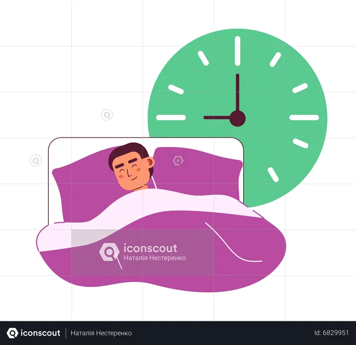 Get enough sleep flat concept vector spot illustration  Illustration