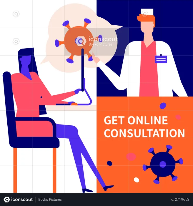 Get online consultation  Illustration