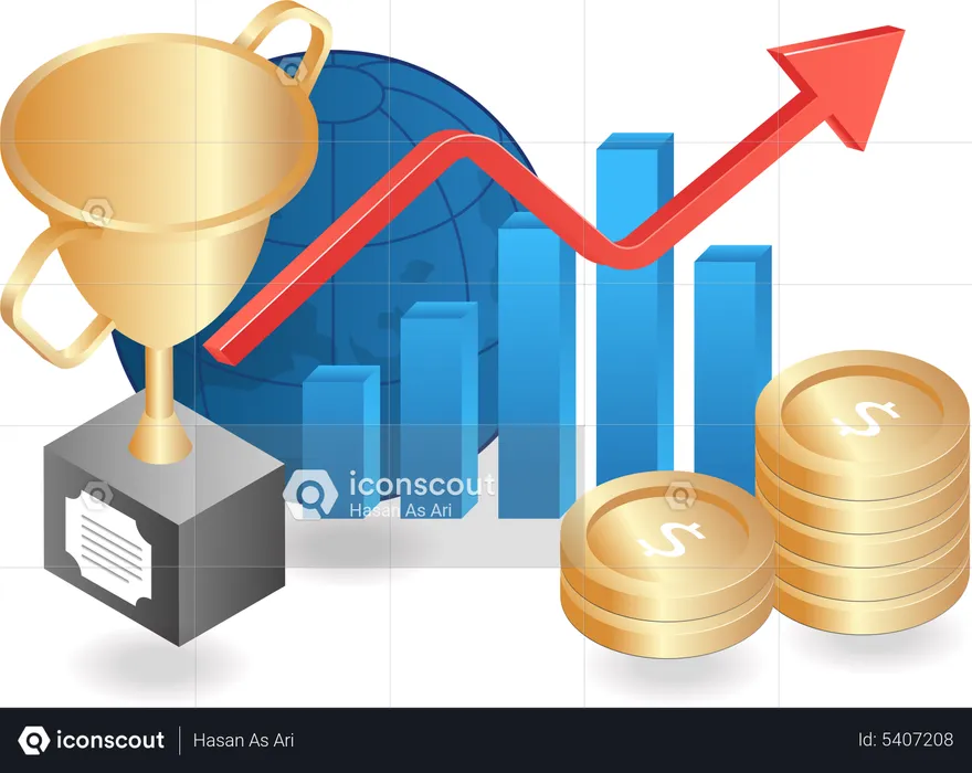 Gewinner in der Geschäftswelt  Illustration