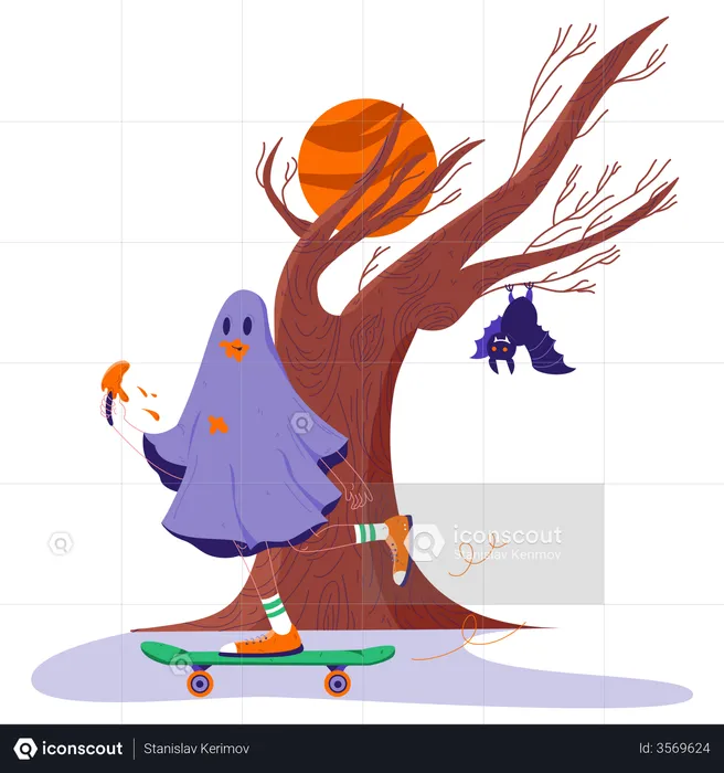 Ghost-Skater  Illustration