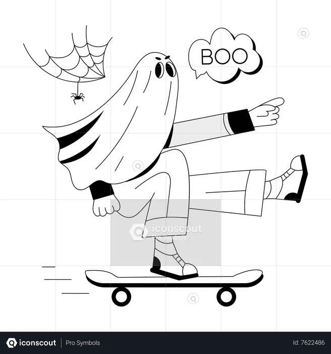 Ghost Skating  Illustration