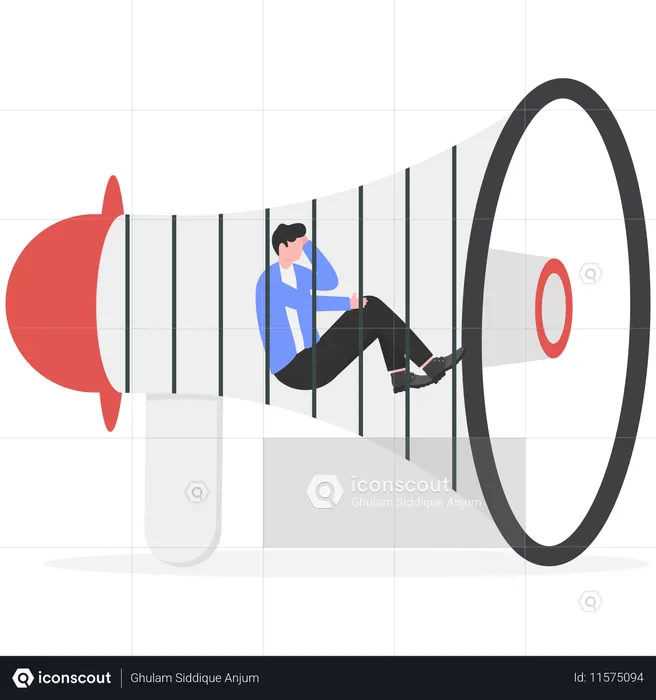 Giant army boot trampling on man  Illustration