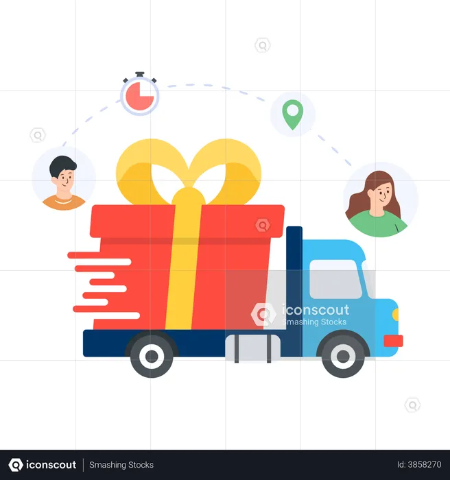 Gift Delivery  Illustration