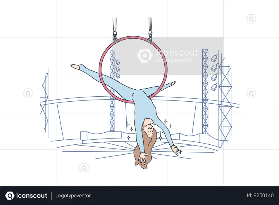 Girl acrobat athlete gymnast  Illustration