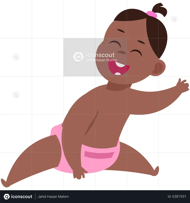 Girl baby  Illustration