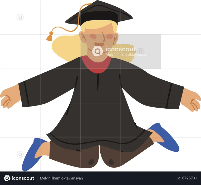 Girl celebrating graduation  Illustration