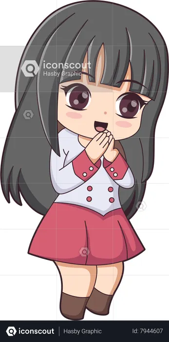 Girl Character  Illustration