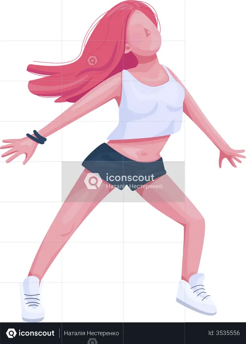 Girl dance  Illustration