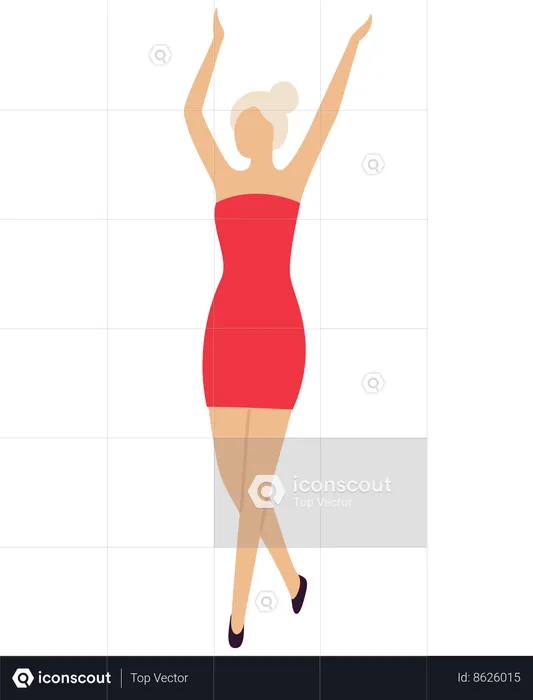Girl dancing in club  Illustration