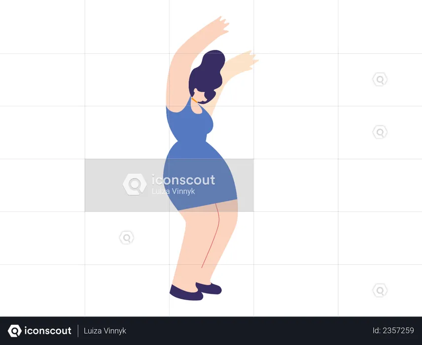 Girl dancing in concert  Illustration