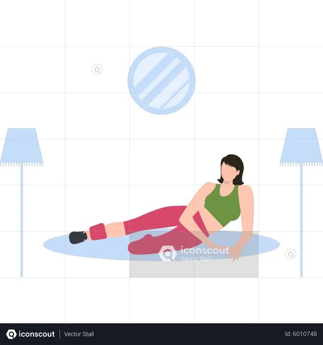 Girl do exercising  Illustration