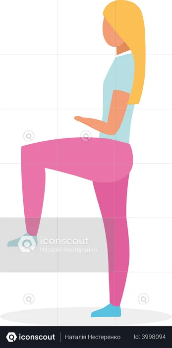 Girl doing exercises  Illustration