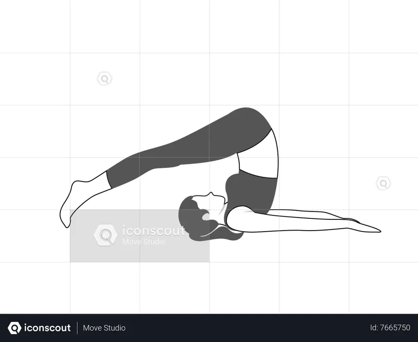 Girl doing Halasana  Illustration