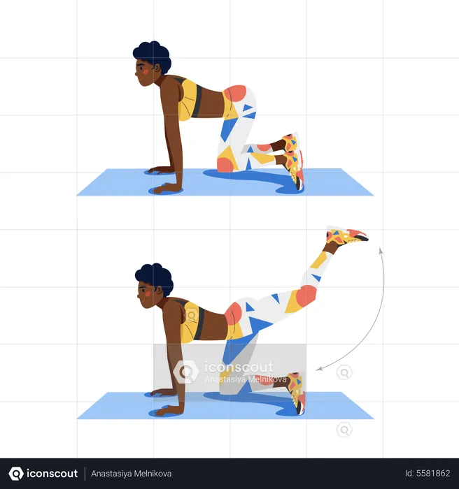 Girl doing Legs exercise  Illustration