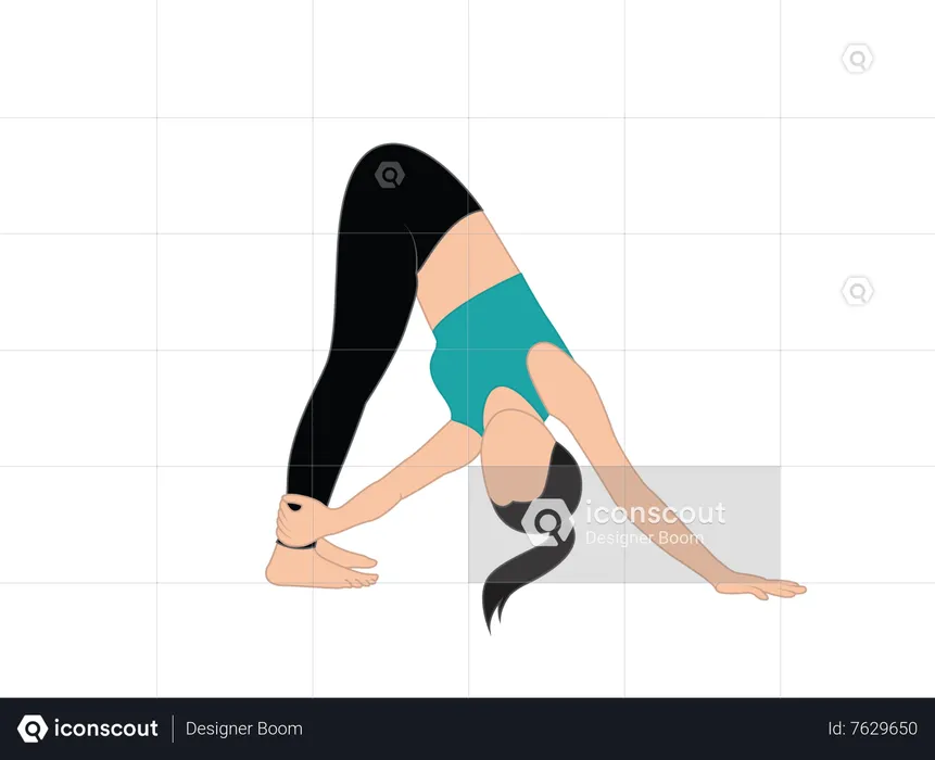 Girl doing morning yoga  Illustration