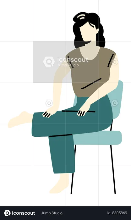 Girl doing Office workout  Illustration