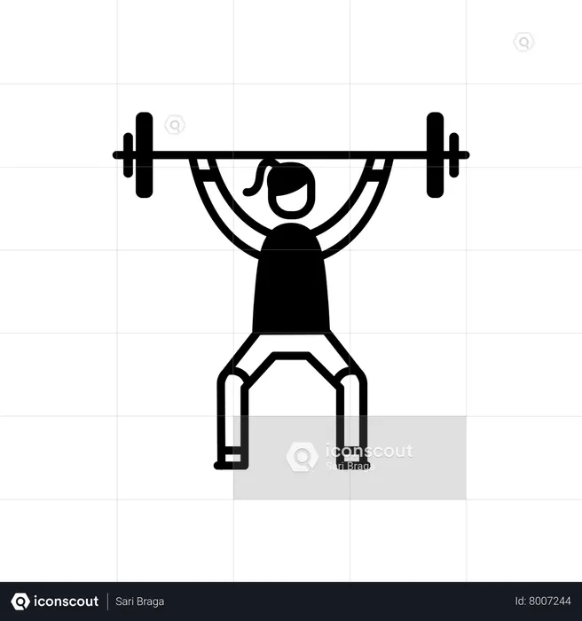 Girl doing weightlifting  Illustration