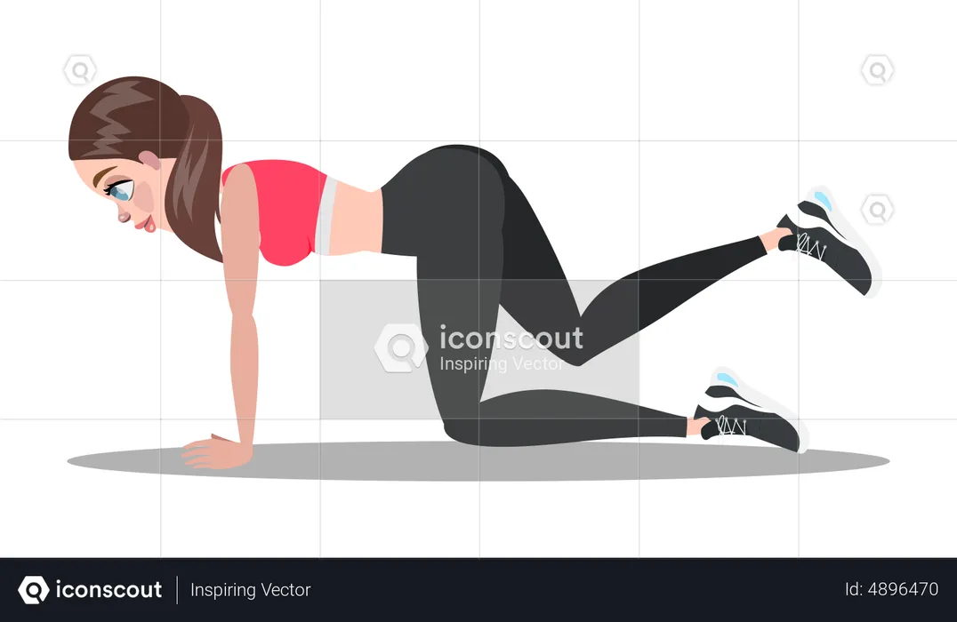 Girl doing workout  Illustration