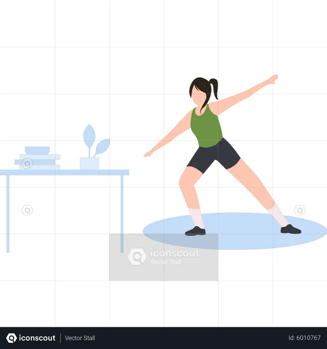 Girl doing workout  Illustration