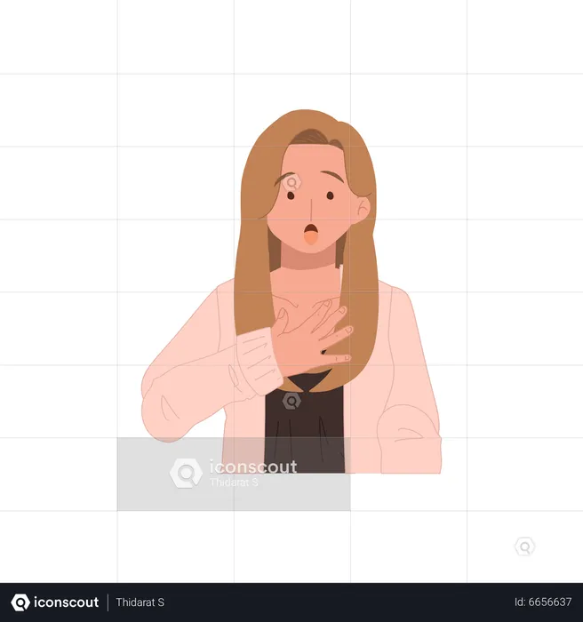 Girl doing worried gesture  Illustration