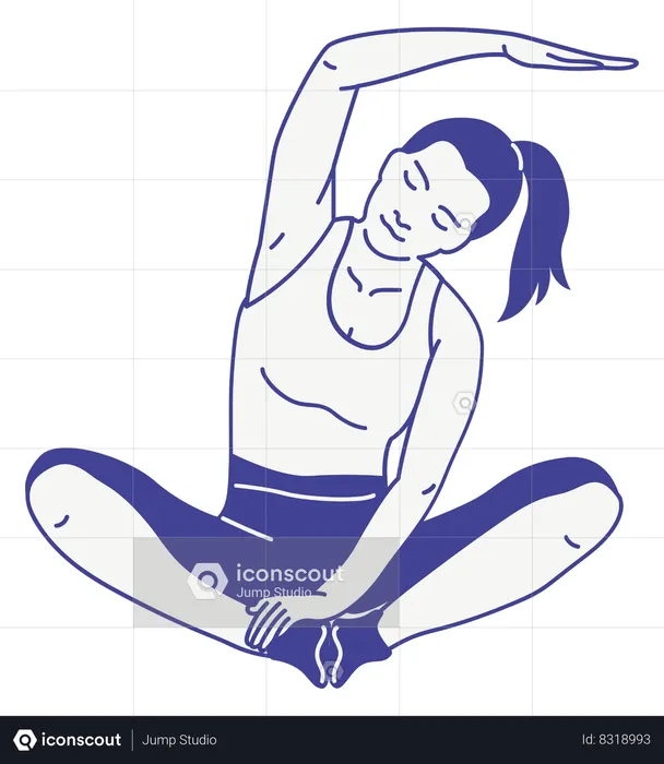 Girl doing Yoga  Illustration