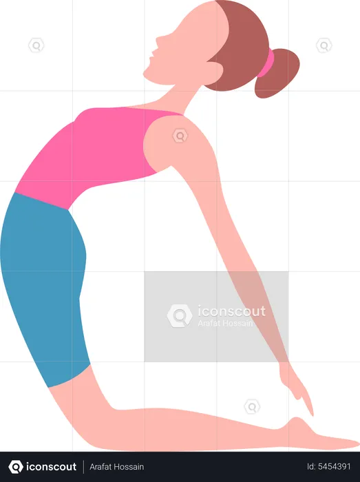 Girl doing yoga activity  Illustration