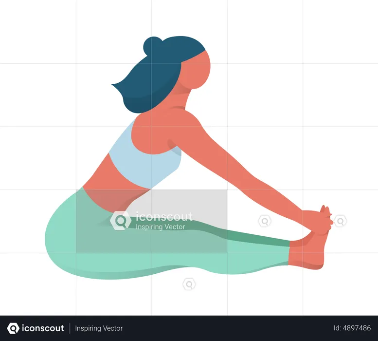 Girl doing yoga asana  Illustration