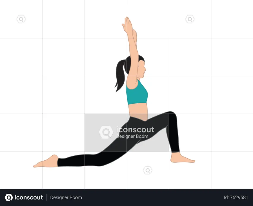 Girl doing yoga exercise  Illustration