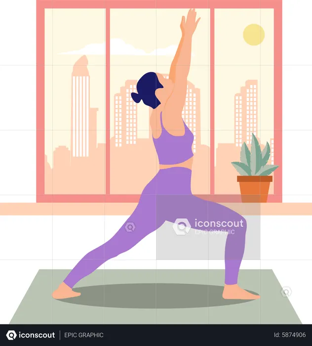 Girl doing yoga  Illustration