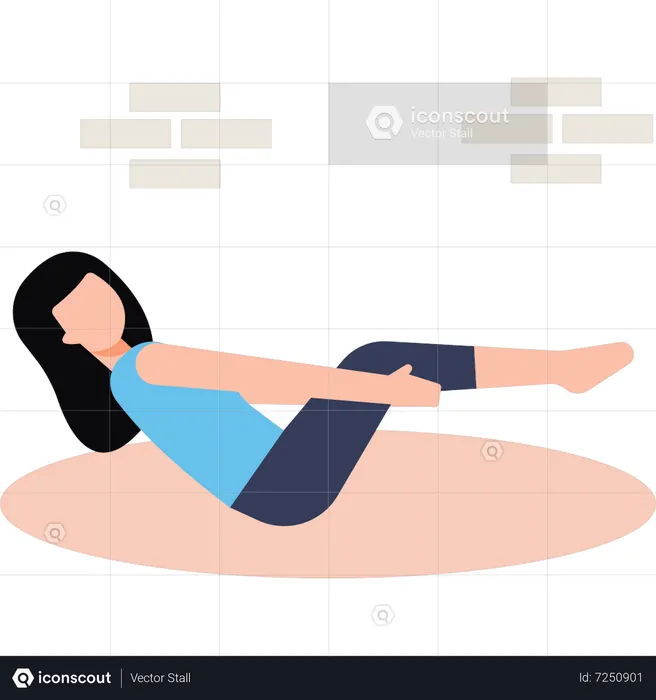 Girl doing yoga  Illustration