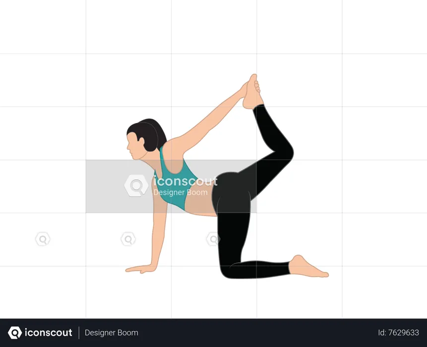 Girl doing yoga  Illustration