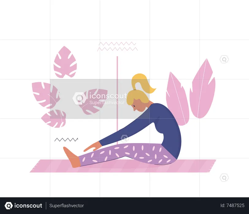 Girl doing yoga  Illustration