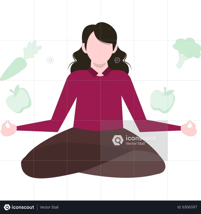 Girl doing yoga  Illustration