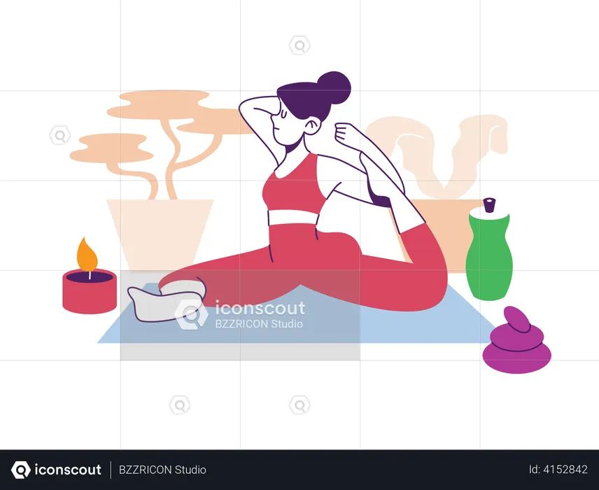 Girl doing Yoga  Illustration